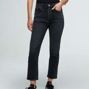 AGOLDE Riley High-Waisted Black Jeans Size 27